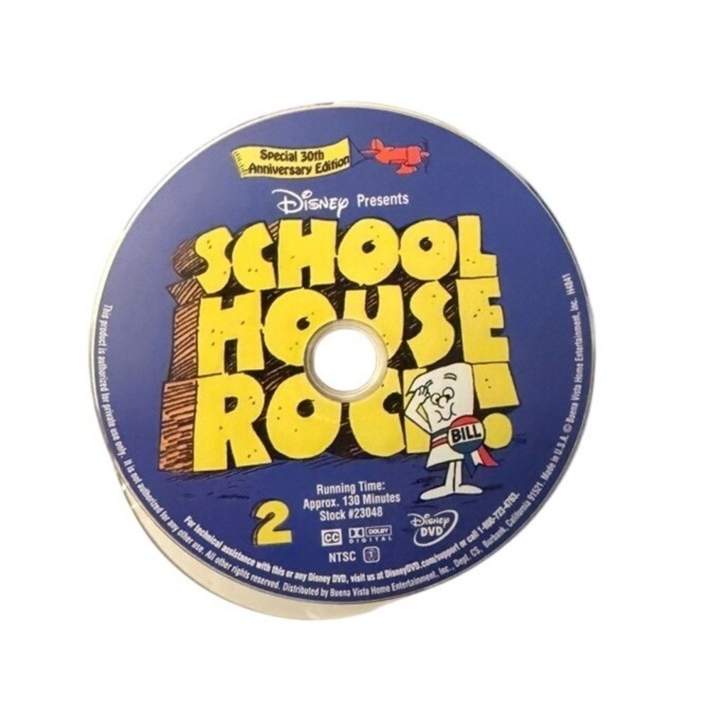 Schoolhouse Rock Bill Vol 2 DVD Disney Educational Replacement Disc Only